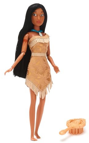 Disney Store Official - Pocahontas - Klassische Puppe - 29 cm/11 - Voll bewegliche Disney Puppe in einem wunderschönen Outfit - Mit Spielzeughaarbürste - Ab 3 Jahren geeignet