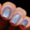 Silver Holographic Glitter Nail Polish, Shiny 3D Metallic Finish, Quick Dry Breathable Nail Varnish, High Gloss Mirror Effect, No Lamp Needed Gel Nail Polish for DIY Manicure at Home