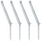 JYiuog Bodenanker-sturmanker für sichtschutzzaun,Verzinkter Stahl Erdanker für Zaunpfosten,pfostenanker für Gartenzaun,Windanker zur Stabilisierung (4, Silber)