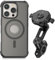 A2C Bike Phone Holder【1S Lock】【1S Release】 Anti-Fall Rotatable Mountain Bike Phone Mount, One-Lock Metal Bicycle Mount for Handlebar Stem for Motorcycle E-Scooter (With-iPhone 15 Pro Case)