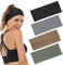 Haarband Damen Sport, Stirnband Damen Sommer, Sommer Schweiß Weich Antirutsch Hairband, Baumwolle Stirnband, für Kosmetik Workout Yoga Laufen Fitness Gym 4 Stück