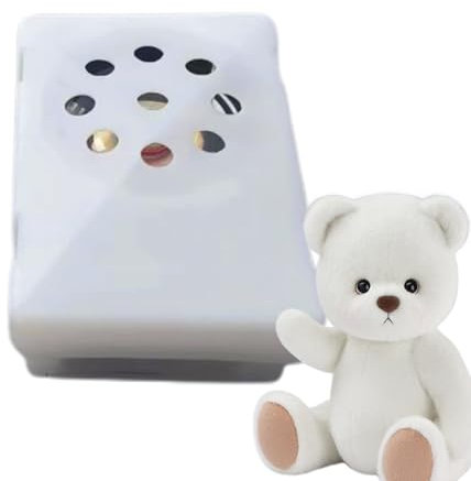 Boîte vocale en Peluche enregistrable - Mini Module de Message Audio, Puce Son Personnalisable | Insert d'enregistrement carré pour Les s, Uniques Talking Toy Enhancer, Gift Craft personnalisé