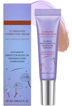 CC Cream Red Correct - Koreanische Anti-Rötungen Creme Mit Asiatica & LSF 25 | Beruhigender Full Cover Concealer Für Gleichmäßigen Teint | Für Empfindliche Haut & Rosacea-Pflege | 15ml