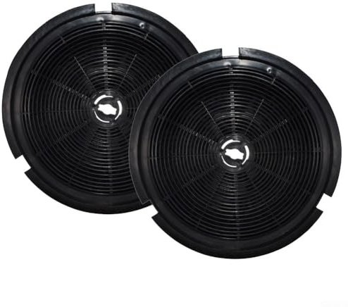 Filtro rotondo di ricambio per cappa da cucina, 190 mm con altezza di 34 mm, compatibile con più modelli di cappa con sistema di filtraggio dell'aria (confezione da 2)