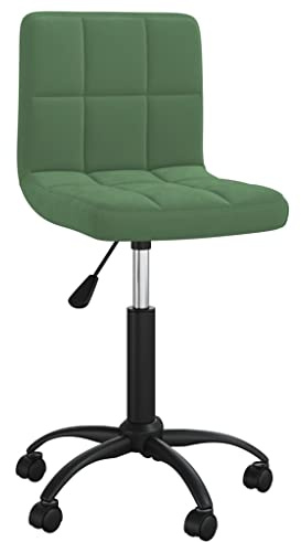 HETFTJN Dunkelgrüner Samt-Esszimmerstuhl drehbar mit Gasdruckfeder 40 x 47 x (76-87,5) cm Moderner Polsterstuhl mit Rollen für Küche Esszimmer Wohnzimmer