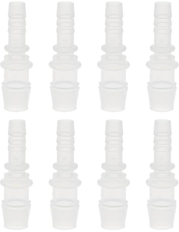 SG Store 8 Pezzi Connettore Per Tubo Flessibile Dritto Da 8 Mm A 12 Mm Raccordo Di Riduzione In Plastica Per Irrigazione Da Giardino