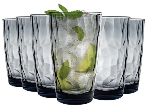 Bormioli Rocco Diamond Highball -Brille - 470ml - Blau - Pack Von 12