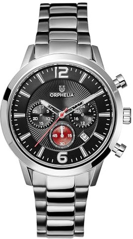 ORPHELIA HerrenArmbanduhr Chronograph Quarz Edelstahl OR82807