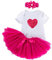 Body e Tutu neonata Bambina Gonna Tulle Fascia per Capelli con Fiocco Completo Cuore Rose Ballerina Bimba neonata Prima Infanzia Colore Fuxia 12 Mesi Taglia l Shooting Baby Elegante Outfit Regalo