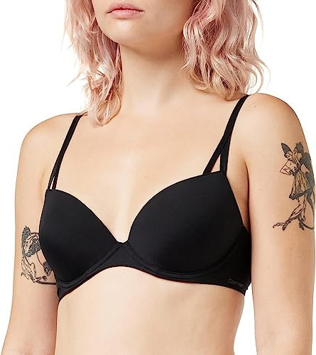 Calvin Klein Women Lift Demi Push-up Bra with Underwire, Black (Black), 36C