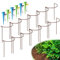 KAZITOO 12 Stück 40cm rostige Pflanze Stützpfeile, natürliche Rost Halbrunde Blume Unterstützung mit 6 Selbst Bewässerung Spikes, rostige Metall Vernetzung Garten Grenze für Pfingstrosen, Hortensie