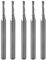Timelee 1/8 Zoll Schaftdurchmesser 1,5 mm CED 8 mm CEL 1 Flöte Einrille Downcut Spiral-Fräser CNC-Fräser für Acryl, PVC, MDF, Aluminium, 5 Stück