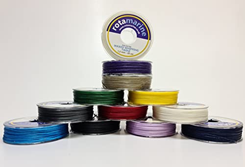 Whipping Twine 1mm, 1.2mm Polyester Waxed Thread Spool (1mm - 25mt, Black)