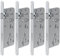 BASI | 4er SET Einsteckschloss für Zimmertüren nach Ö-Norm | mit Buntbartschloss | DIN Rechts/Links | abgerundete Ausführung | Stulp: 18x250 mm | Türschloss