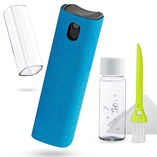 walrfid Screen Cleaner Spray, 20ml Phone Computer Laptop Screen Cleaner Kit with Wipe and Brush for Electronics, TV, Laptop, Tablet, PC, Monitor, LCD Flat Screens, Eyeglasses - Blue