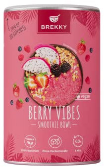 BREKKY - Berry Vibes - Smoothie Bowl - Vegan - 100% natürliche Zutaten - ohne Zuckerzusatz - easy Zubereitung - Superfood Mix - Frühstück