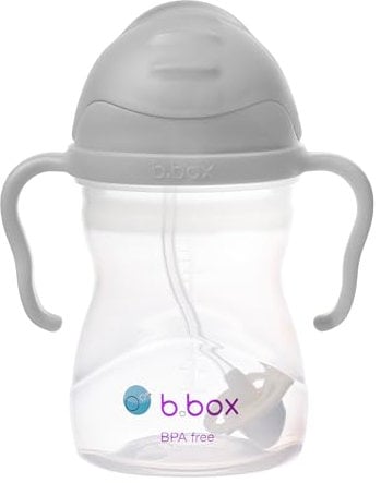 b.box Tasse à Paille Lestée | Pour Boire Quel que Soit l'Angle | Couvercle Rabattable, Gobelet avec Paille, Prise en Main Facile | Sans BPA, Passe au Lave-Vaisselle | Dès 6 Mois | 240 ml