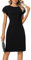 MINTLIMIT Women Sheath Dress Puff Tulip Sleeve Lining Business Wear to Work Pencil Dress Black
