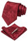 JEMYGINS volles Weinrot 2 krawatte Paisley Seide Herren Krawatten und Einstecktuch mit krawattenklammer Sets