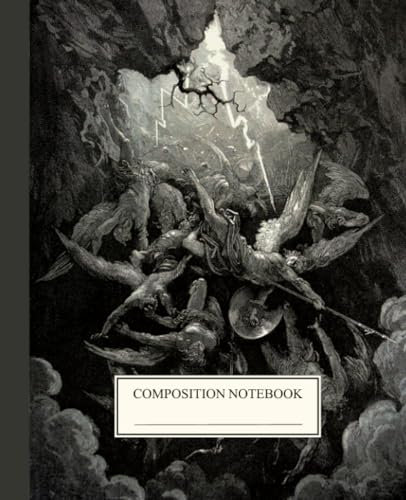 Composition Notebook College Ruled: Vintage Rebel Angels Plunge to Hell Illustration | Macabre Aesthetic Journal for School, College & Work
