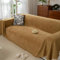 Ayoiow Couchbezug Set Sofahusse Kaffee Sofahusse 2Sitzer Chenille Einfarbiges Fischgrätenmuster