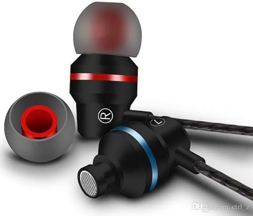 Earphones, In-Ear Headphones 3.5mm Jack Wired Earbuds with Microphone Mic, Deep Bass Noise Isolating High Definition Corded In-Ear Headphones Earphones for i-Phone, Samsuing & More device (Black)