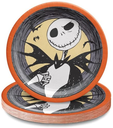 Amscan Nightmare Before Christmas - Pumpkin King 10 Round Plates