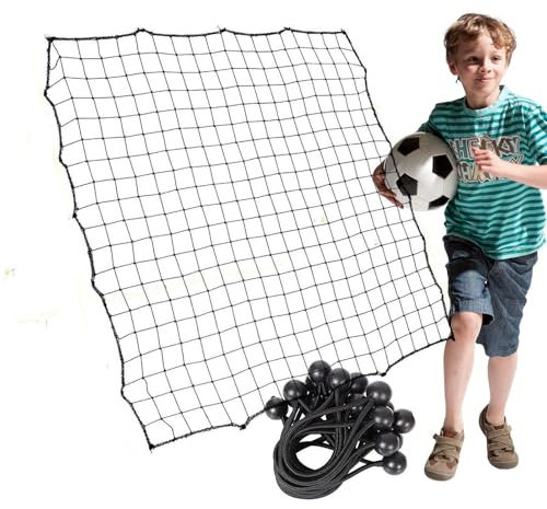Bounce Back Soccer Net Replacement | 39.37x39.37 Inches Soccer Rebounder Mesh,With 20 Ropes Football Training Catcher Net For School Students