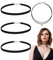 MYGLOAR 4er-Set Samt-Halsband, Halskette mit schwarzer Seide, mit elastischem Kragen, Tattoo-Kette, Pudding-Halskette für Damen und Mädchen