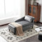 Wiuzo Chaiselongue-Sofa aus Samt mit Stauraum, gepolsterte Chaiselongue-Couch mit Kissen für das Wohnzimmer, Loungesessel mit Nagelkopfbesatz und Knopfheftung, rechte Armlehn (Grau)