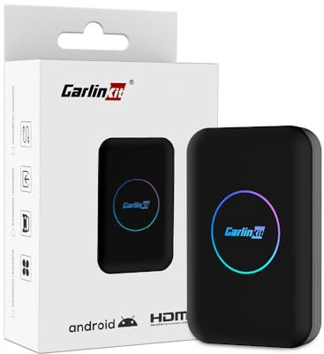 CarlinKit AIBOX-Lite 3in1-Adapter mit Android-Unterstützung/Wireless CarPlay und Wireless Android Auto/HD-Ausgangsdisplay für Videos