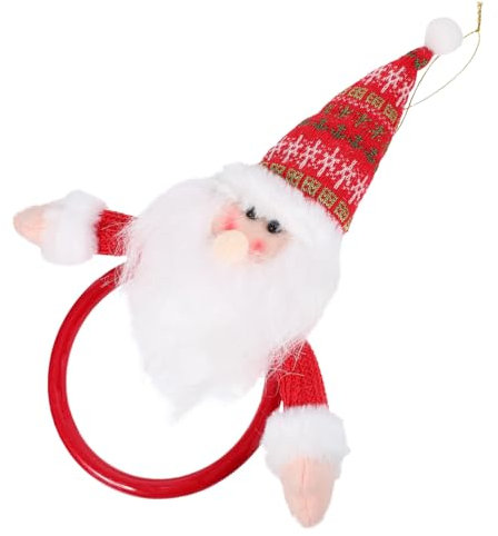 HEMOTON weihnachtshandtuchhalter Christbaum anhänger christbaumanhänger Wandtuch weihnachtsdekoration drinnen Tür Handtuchhaken für zu Hause Ring zur Aufbewahrung von Handtüchern Baumwolle