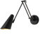 KINLAMS Verstellbare LED Wandleuchte Moderne Wand-Leselampen Joystick Leselampe Wandleuchte Schalter Strahler Innen Wandleuchte Nachttischlampe Faltlampe Wohnzimmer Beleuchtung (Schwarz)