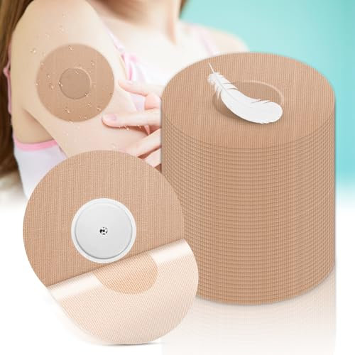 40 Stück Freestyle Libre 3 Pflaster, Wasserfest Pflaster für Freestyle Libre 3 Sensor, Sport Selbstklebend Fixierband, ohne Kleber in der Mitte, Atmungsaktiv und Hautfreundlich