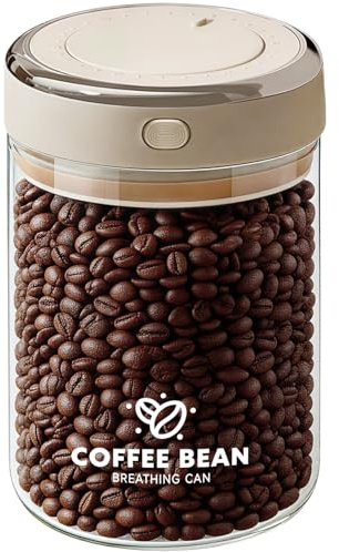 CHUNGG Coffee Bean Storage Jar, Airtight Coffee Container With Vacuum Cover, Aroma-Seal Coffee Storage for Beans, Grounds & Tea (1100ml)