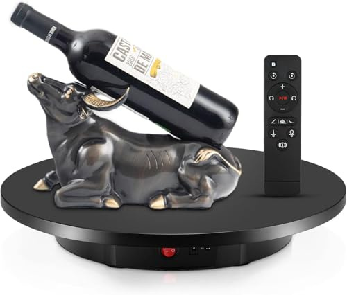 Piatto Girevole Elettrico Recargable 100KG 42CM, Base Girevole Elettrica de 360°, Espositore Girevole Elettric con Velocità Regolabile per Esposizione Prodotti
