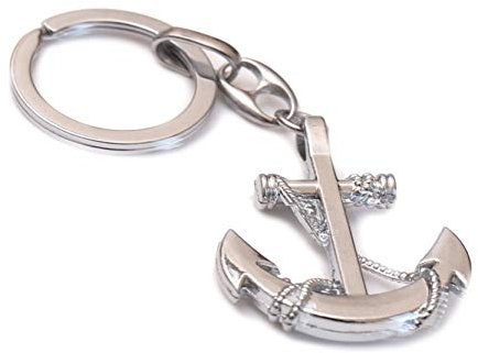 Lot de 10 porte-clés en forme d’ancre grand format pour bonbonnière, anniversaire, thème mer pour filles et garçons