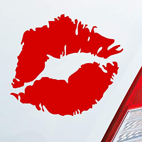 Hellweg Druckerei Kussmund Kiss Lips Mund Knutscher Auto Aufkleber Sticker Heckscheibenaufkleber