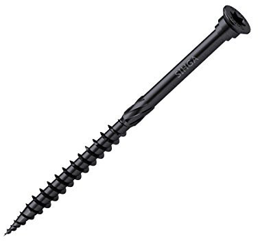 Sihga | L-GOFIX® MS | 5,0 | Terrassenschrauben | beschichtet SC 9 SCHWARZ | 200 Stck. Größe 5,0 x 100 mm