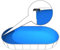 Schwimmbadfolie oval 7,20 bis 7,30 x 3,60 x 1,35m, 0,60 mm Stärke, Poolfolie 720x360cm