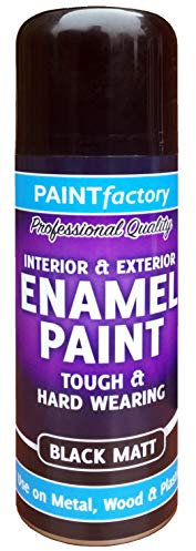 Paint Factory Enamel Paint Black Matt, 400 ml
