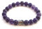 BERGERLIN Amethyst Armband echt mit Naturstein Perlen - Buddha Armband