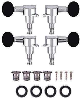 Bnineteenteam 2L2R Ukulele String Tuning Pegs Locking Tuner Mechaniken aus Zinklegierung Musikinstrumentenzubehör