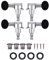 Bnineteenteam 2L2R Ukulele String Tuning Pegs Locking Tuner Mechaniken aus Zinklegierung Musikinstrumentenzubehör