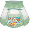 Selonis Tente 105X90cm/200 Balles Château avec Les Balles Plastiques Piscine À Balles pour Enfants, Menthe:Blanc/Jaune/Orange/Babyblue/Turquoise