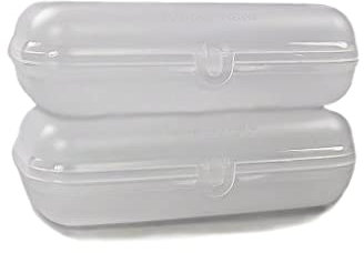 Tupperware Maxi-Twin to Go transparent (2) Brotdose Dose Lunchbox Maxitwin 37019