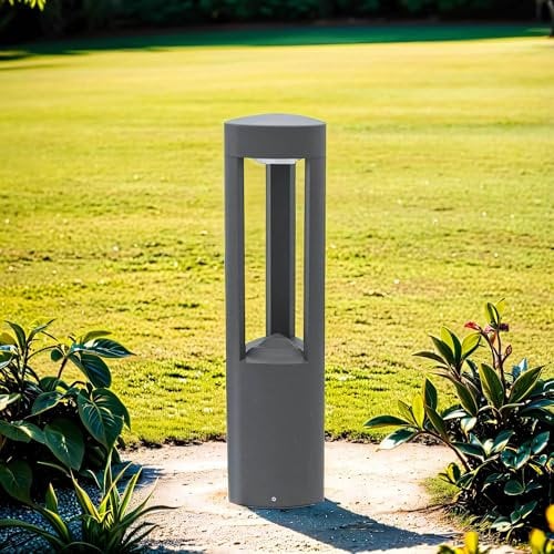 Standleuchte Außen, Außenlampe Anthrazit, Gartenlampe, Aluguss, Modern, blendarm, vielseitig, 50 cm, IP54, GX53, Garten, Terrasse, Wegeleuchte Außen