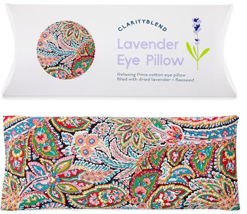Clarityblend Aromatherapy Clarity Blend Aromatherapy Relaxation Augenkissen mit Bio-Lavendel und Leinsamen für Yoga und Entspannung. Pima-Baumwoll-Batist, handgefertigt in Großbritannien. Roter Paisl