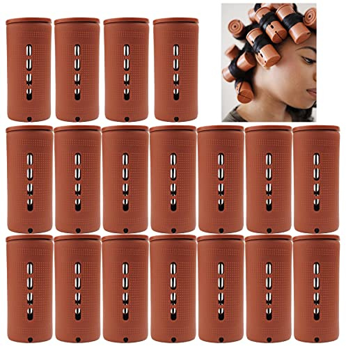 BAILYELA 18 Stück 8,25 cm lange lange Dauerwellen-Stäbe für natürliches und langes Haar, kaltgewellte Stäbe für Locken und Dauerwellen, Heimstyling-Werkzeuge, Braun