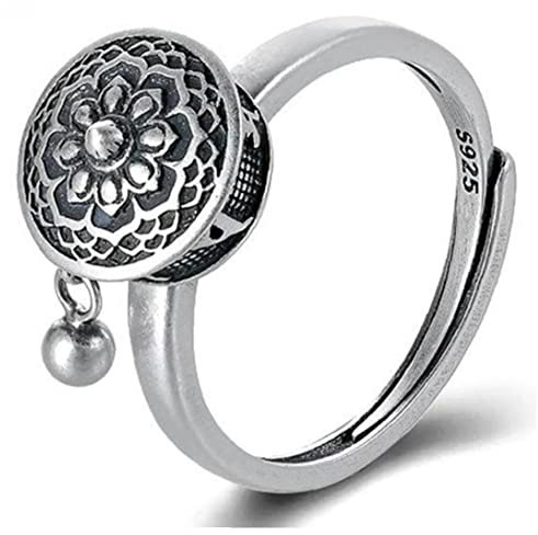 Bemvp Rotierende Ringe Buddhistische Tibetische Gebetsradring Viel Glück Verstellbarer Ring